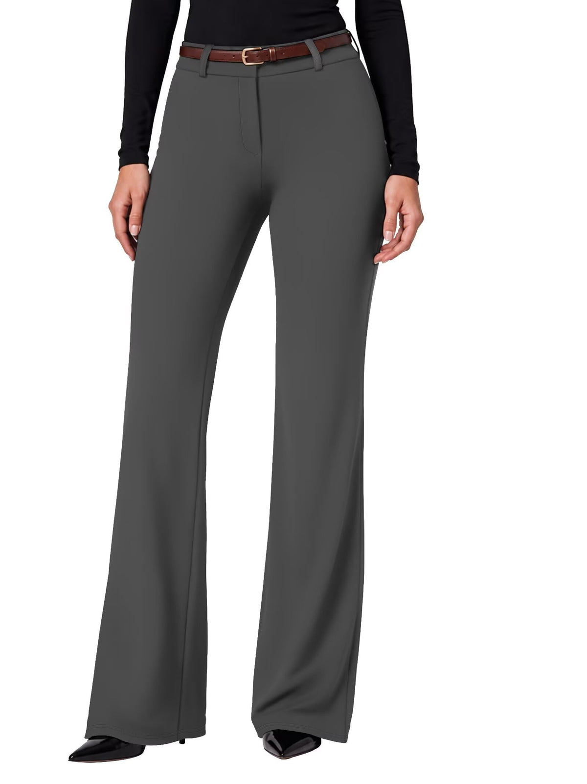 Sunzel Womens Mini Flare Dress Pants Hidden Butt Scrunch Work Trouser