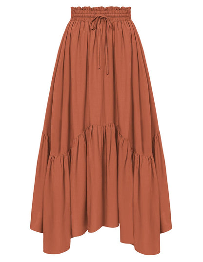 Scarlet Darkness Maxi Skirts for Women Flowy Boho Renaissance Skirt