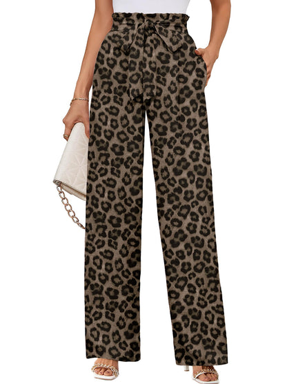 KORSIS Women's Wide Leg Lounge Pants Lightweight High Waisted Loose Work Elastic Casual Outfits Trousers with Pockets (S-2XL)