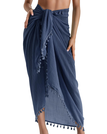 Eicolorte Sarong Cover Up Womens Beach Cover Up Bikini Bathing Suit Swimsuit Swimwear Coverup Sarong Pareo Wraps for Women