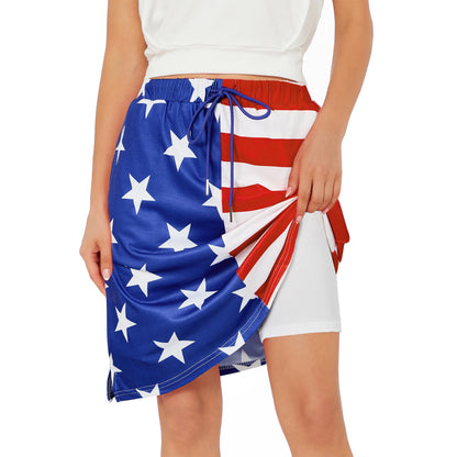 Skorts for Women with Pockets Knee Length Skirts with Shorts Underneath