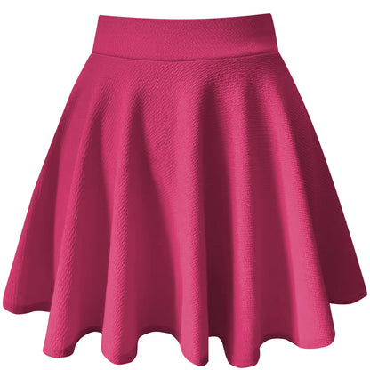 THHGPO Women's Casual Basic Skirts A-Line Skirt with Shorts