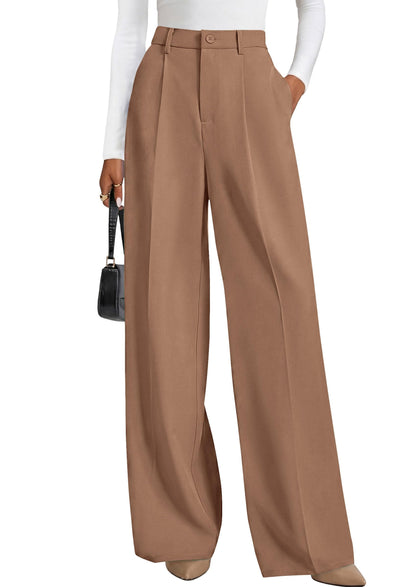 PRETTYGARDEN Women's Flowy Wide Leg Dress Pants