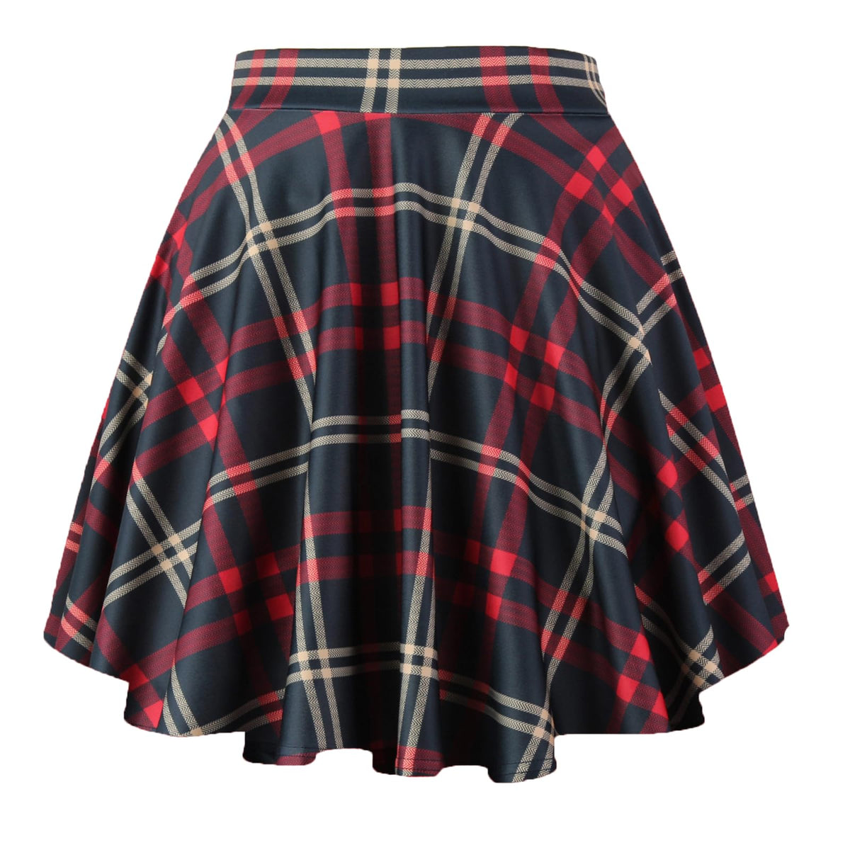 THHGPO Women's Casual Basic Skirts A-Line Skirt with Shorts