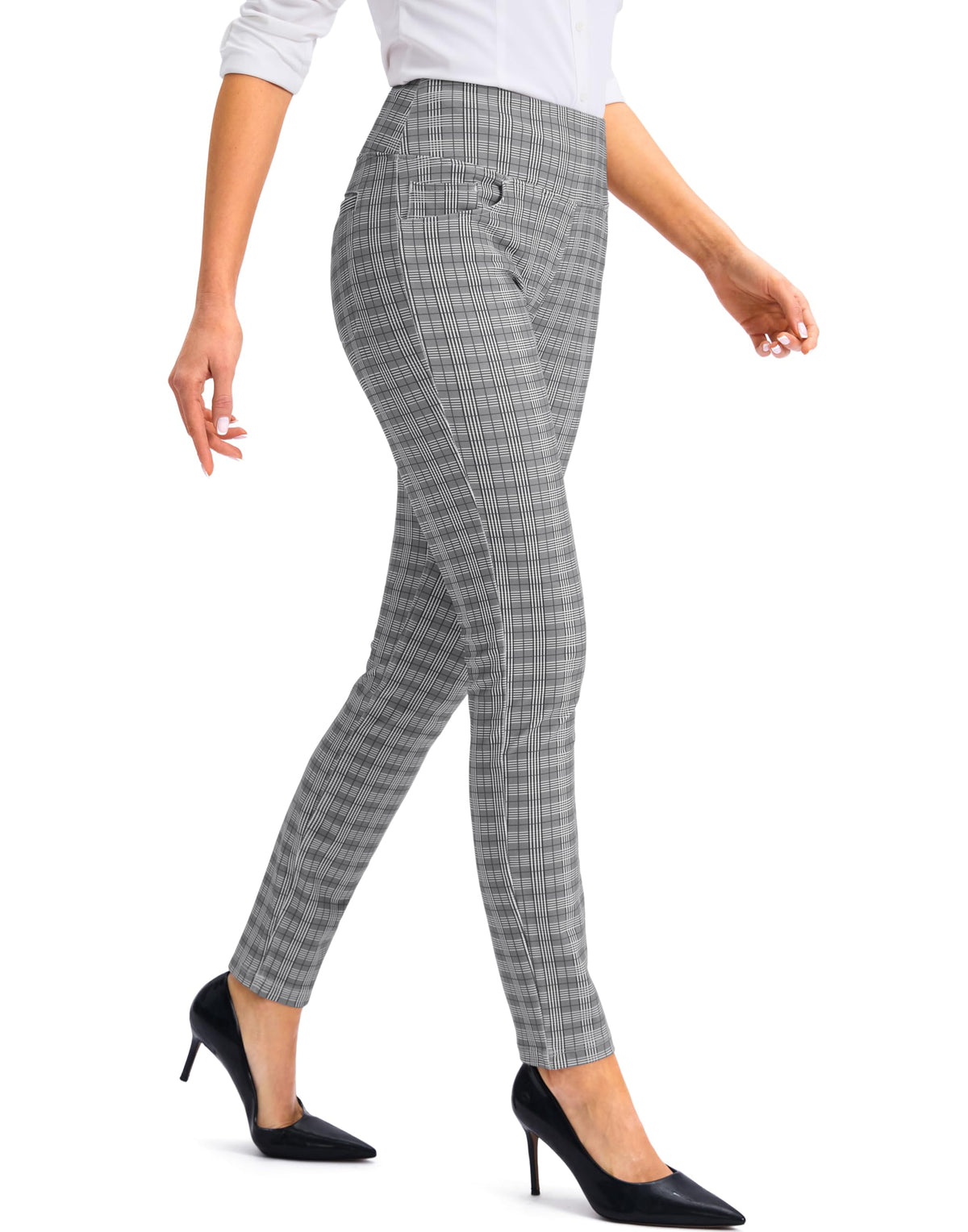 Rammus Womens Stretch Dress Pants for Work with 5 Pockets