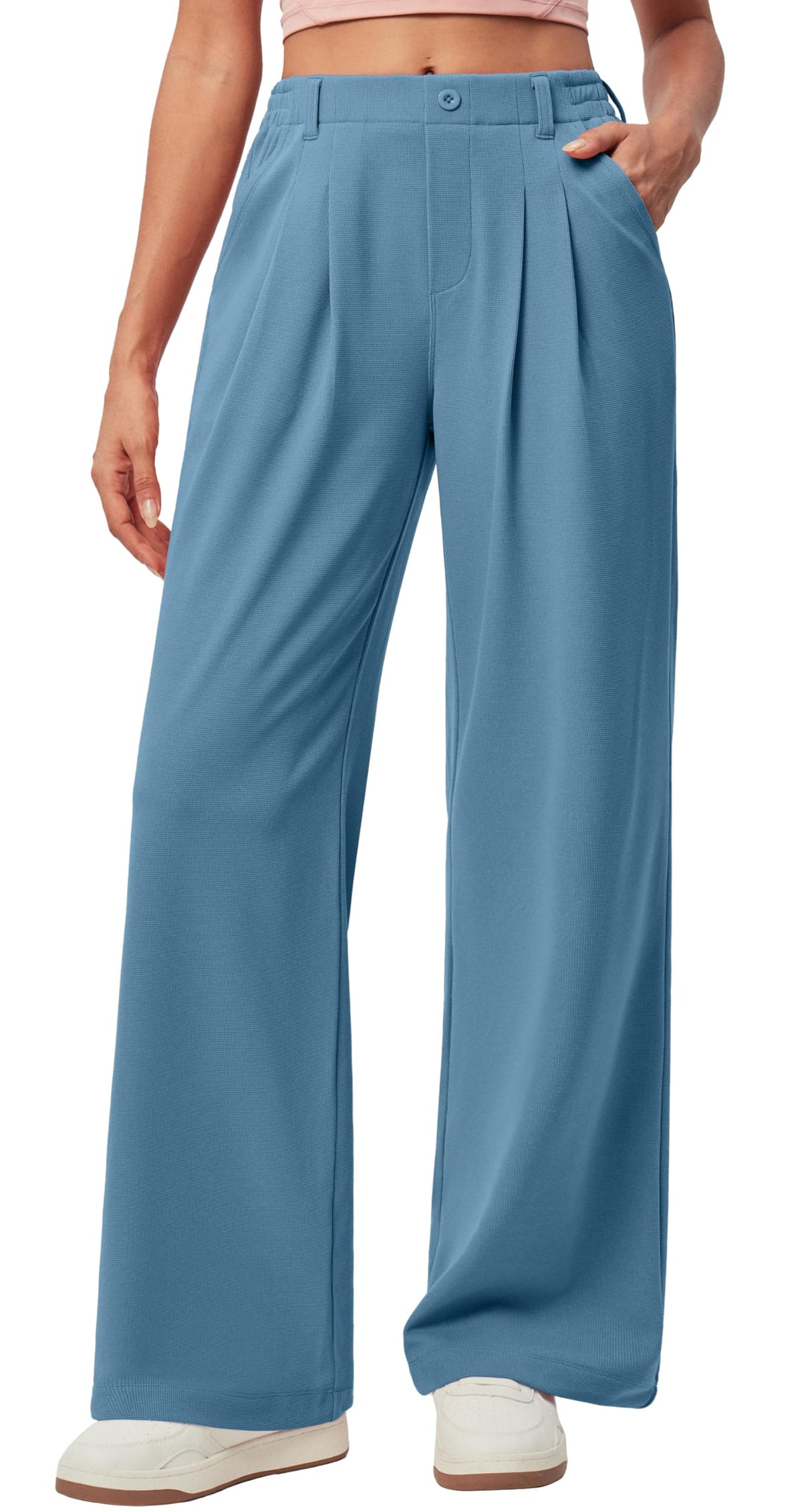 Wide Leg Dress Pants for Women Pull on Work Pants Business Casual Outfits