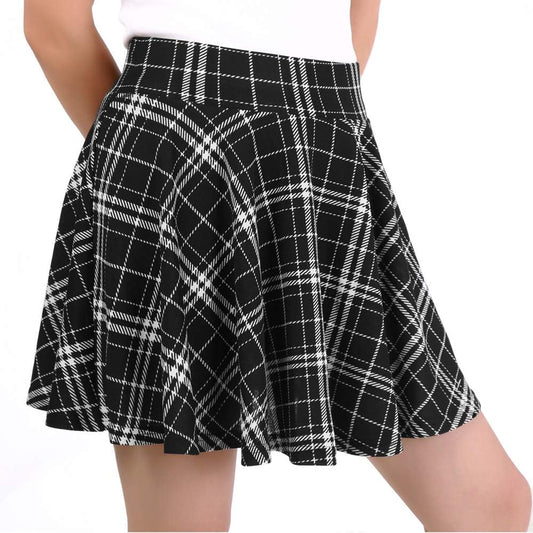 DJT Fashion Shorts for Women Basic Versatile Skorts Casual Stretchy Flared Skater Golf Tennis Mini Skirts with Shorts