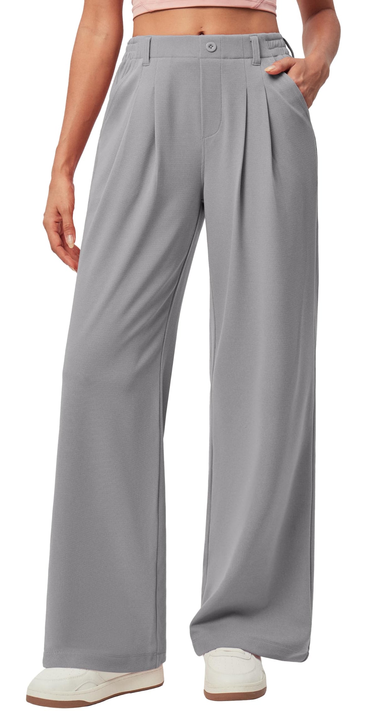Wide Leg Dress Pants for Women Pull on Work Pants Business Casual Outfits