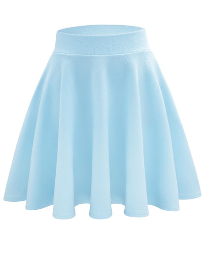 Stelle Women's Casual Skater Skirt Flared Pleated Mini Skort with Shorts