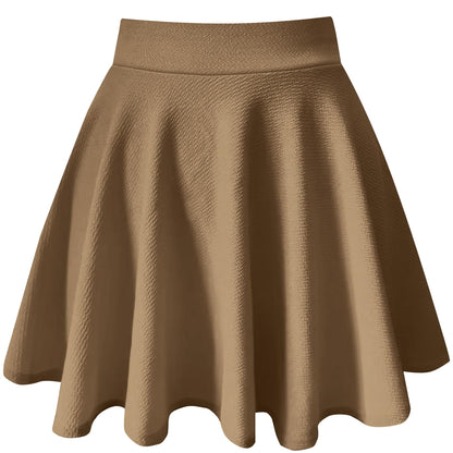 THHGPO Women's Casual Basic Skirts A-Line Skirt with Shorts