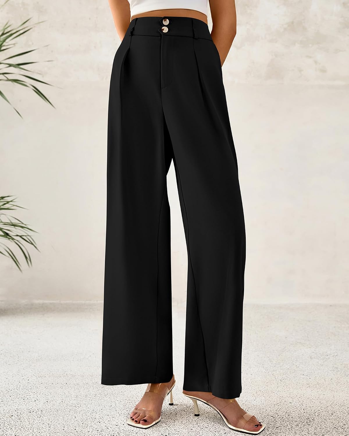 BTFBM Wide Leg Dress Pants Women Business Casual Outfits