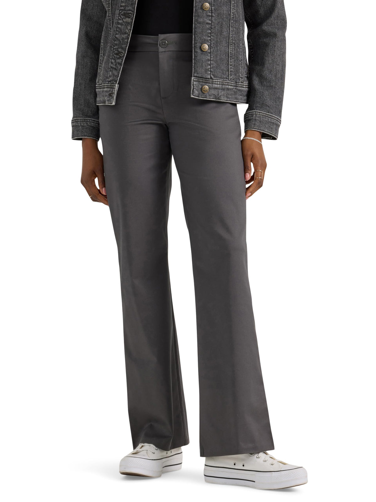 Lee Women's Wrinkle Free Mid Rise Bootcut Pant