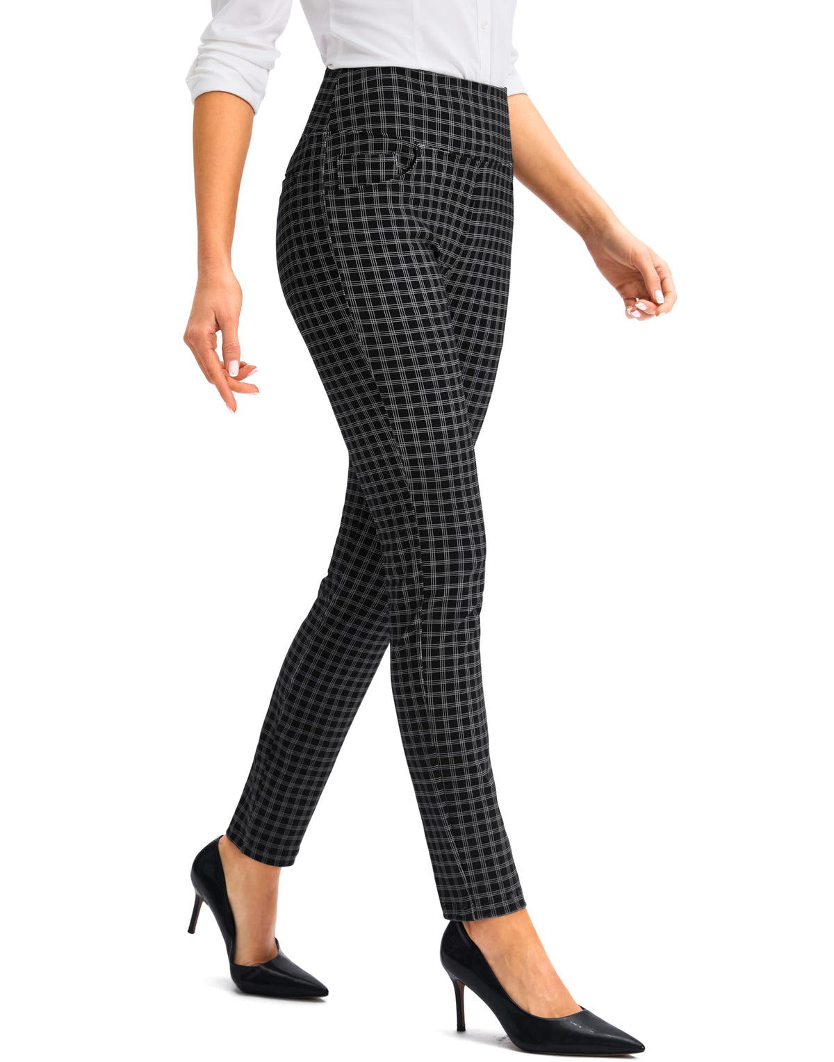Rammus Womens Stretch Dress Pants for Work with 5 Pockets