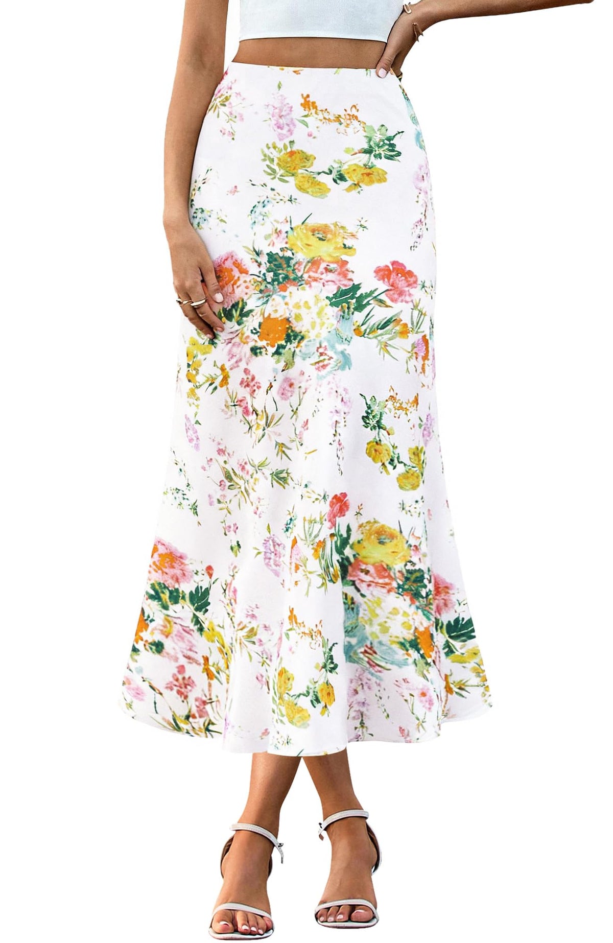 BTFBM Satin Skirts for Women Trendy 2026 Summer Fall