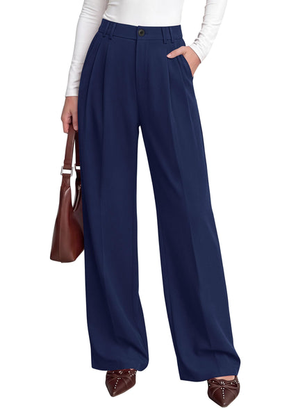 PRETTYGARDEN Women's Dress Pants Wide Leg Flowy Trousers