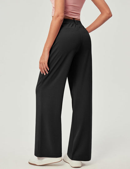 Wide Leg Dress Pants for Women Pull on Work Pants Business Casual Outfits