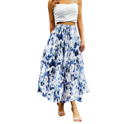 Abaadlw Maxi Skirts for Women with Pockets Long Midi Length