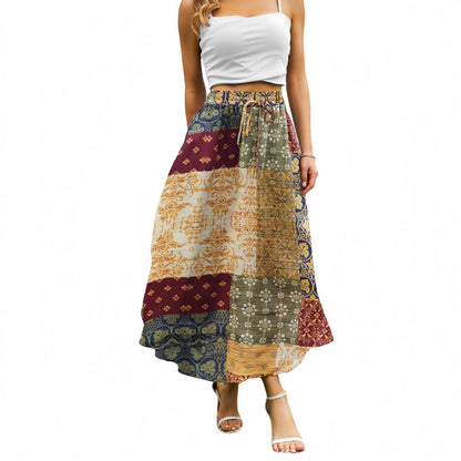 Abaadlw Maxi Skirts for Women with Pockets Long Midi Length