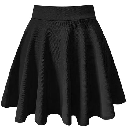 THHGPO Women's Casual Basic Skirts A-Line Skirt with Shorts