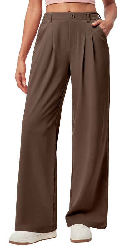 Wide Leg Dress Pants for Women Pull on Work Pants Business Casual Outfits