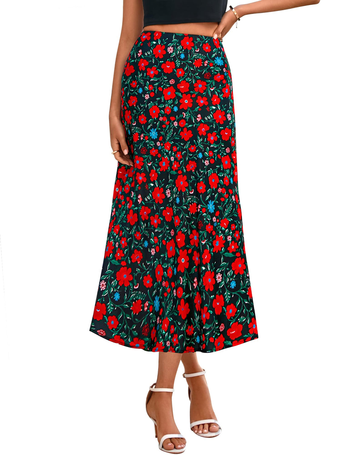 BTFBM Satin Skirts for Women Trendy 2026 Summer Fall
