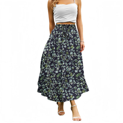 Abaadlw Maxi Skirts for Women with Pockets Long Midi Length