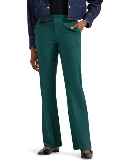 Lee Women's Wrinkle Free Mid Rise Bootcut Pant