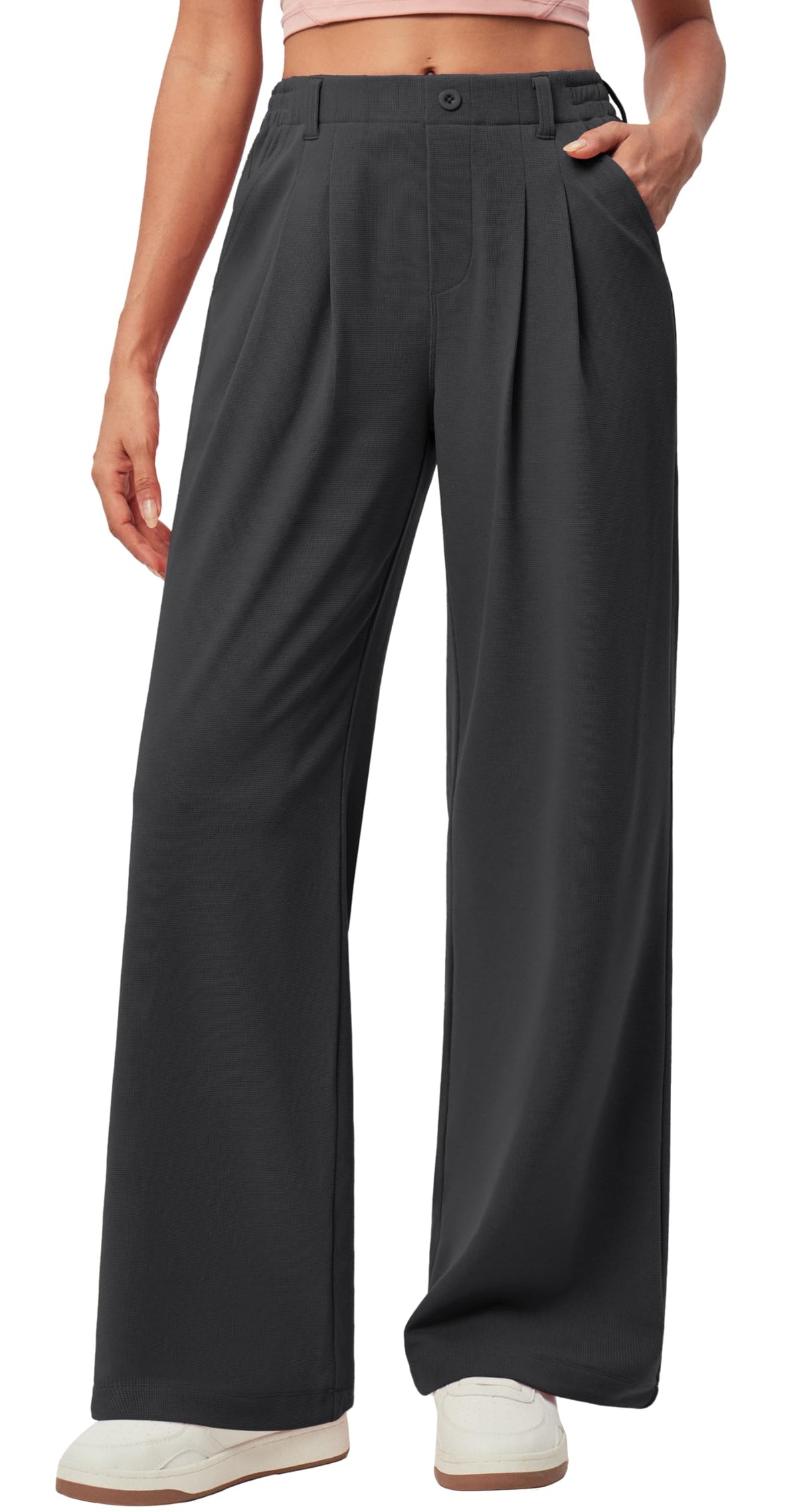 Wide Leg Dress Pants for Women Pull on Work Pants Business Casual Outfits