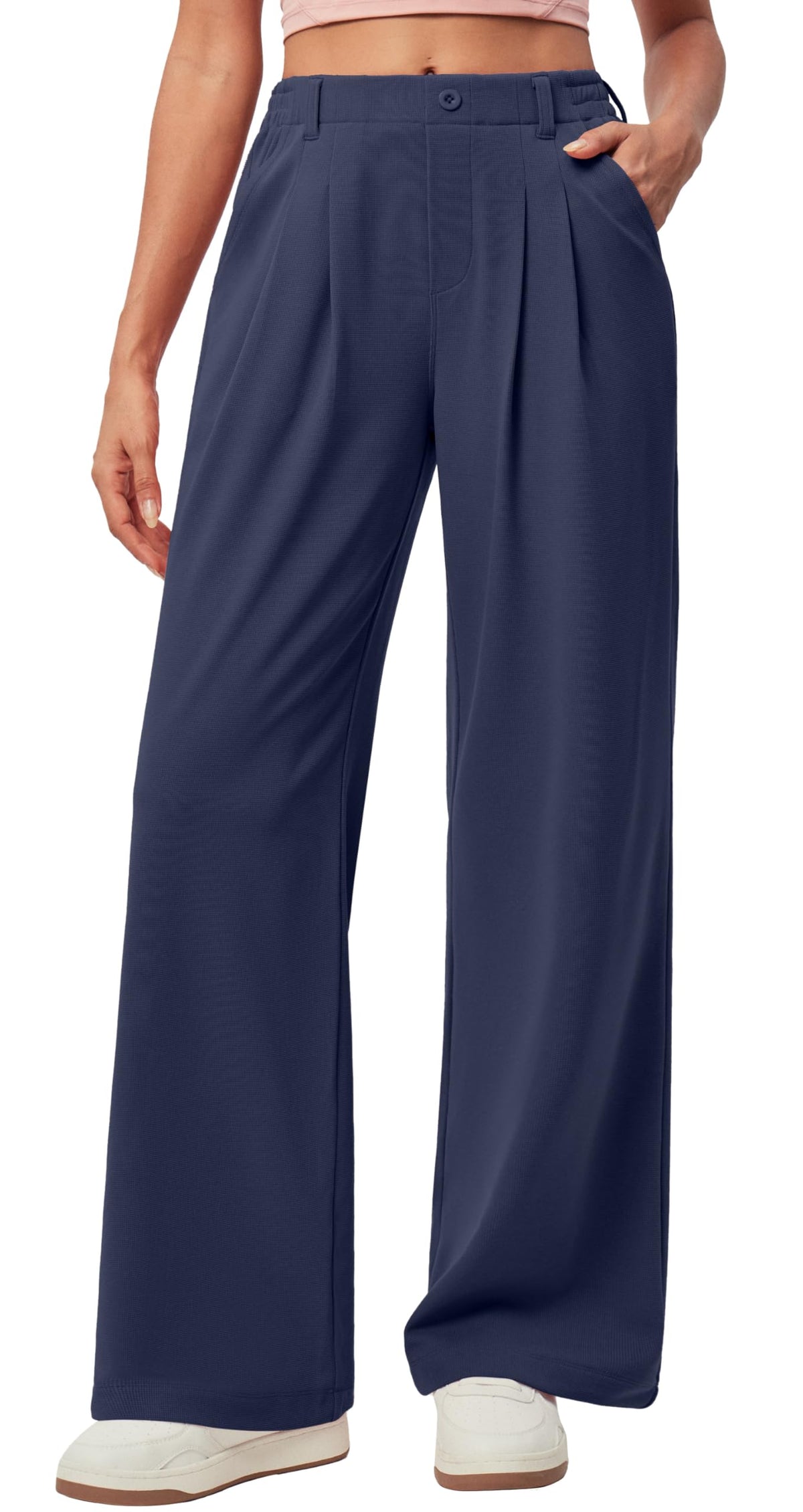 Wide Leg Dress Pants for Women Pull on Work Pants Business Casual Outfits
