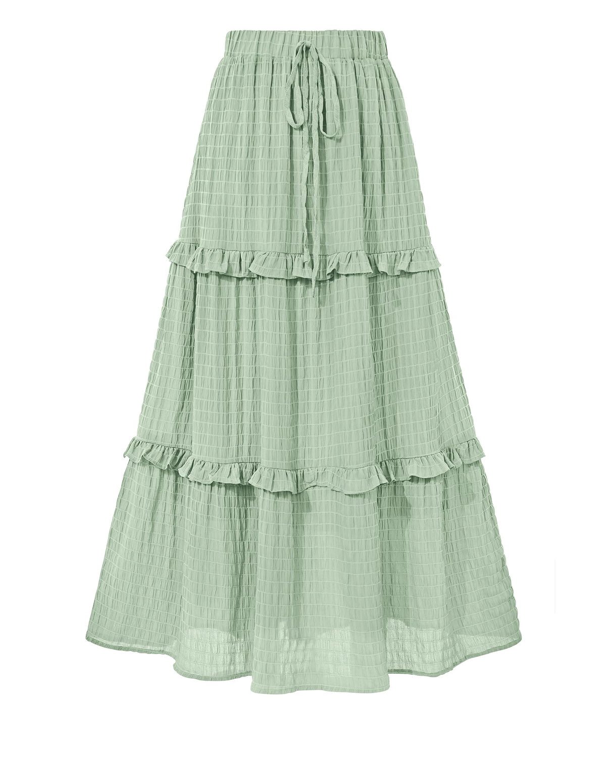 BTFBM Casual Solid Maxi Skirt Fall Clothes Flared A-Line Skirts for Women