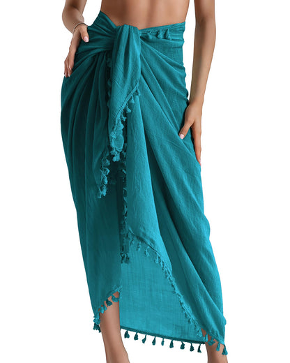 Eicolorte Sarong Cover Up Womens Beach Cover Up Bikini Bathing Suit Swimsuit Swimwear Coverup Sarong Pareo Wraps for Women