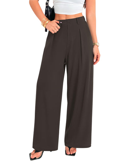 MOLERANI Women's Wide Leg Pants Slacks Work Dress Pants Waffle Trousers