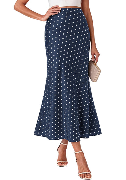 BTFBM Silk Midi Skirts for Women 2026 Summer Fall