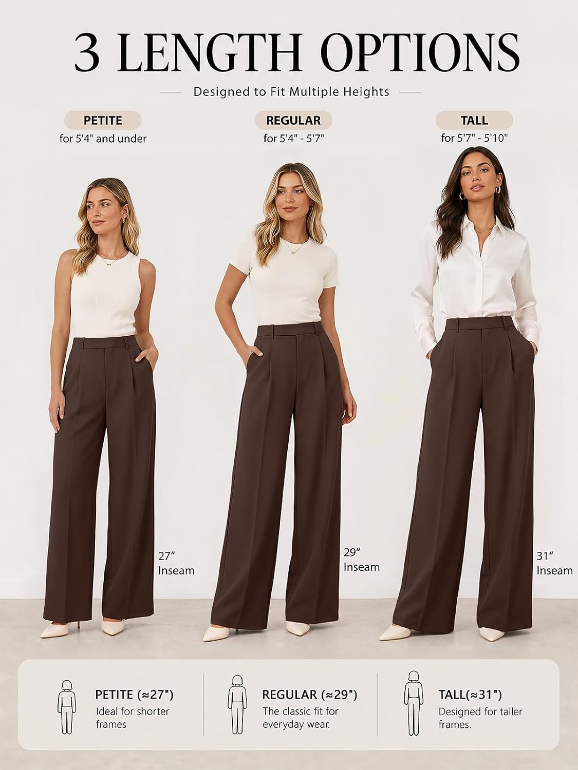 LILLUSORY Womens Stretchy High Waisted Dress Work Pants 2026