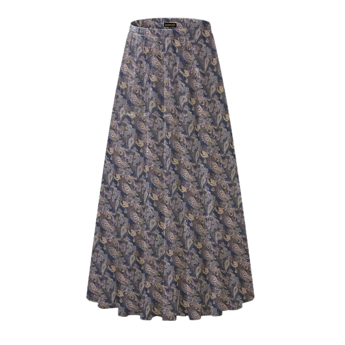 NASHALYLY Women's Chiffon Elastic High Waist Pleated A-Line Flared Maxi Skirt Flower Breathable Comfortable Casual Summer Wear White Black Christmas Vintage Floral Bohemian Boho Womenswear Summer Outfits campingessentials