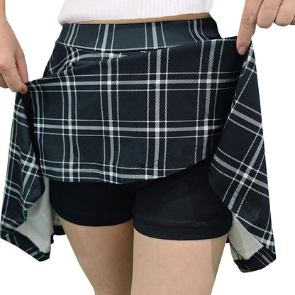 THHGPO Women's Casual Basic Skirts A-Line Skirt with Shorts