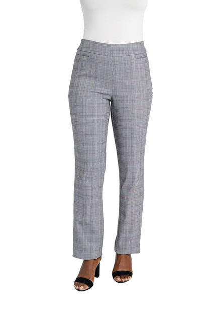 Briggs New York Women’s Pull On Dress Pants 4 Pockets Straight Leg Stretchy Office Casual Work Slacks