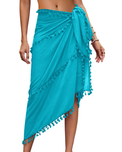 Eicolorte Sarong Cover Up Womens Beach Cover Up Bikini Bathing Suit Swimsuit Swimwear Coverup Sarong Pareo Wraps for Women