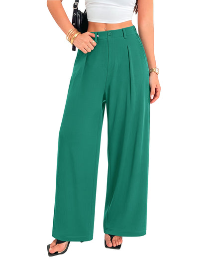 MOLERANI Women's Wide Leg Pants Slacks Work Dress Pants Waffle Trousers