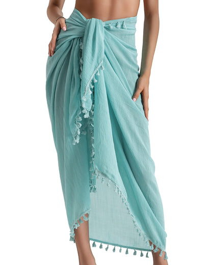 Eicolorte Sarong Cover Up Womens Beach Cover Up Bikini Bathing Suit Swimsuit Swimwear Coverup Sarong Pareo Wraps for Women