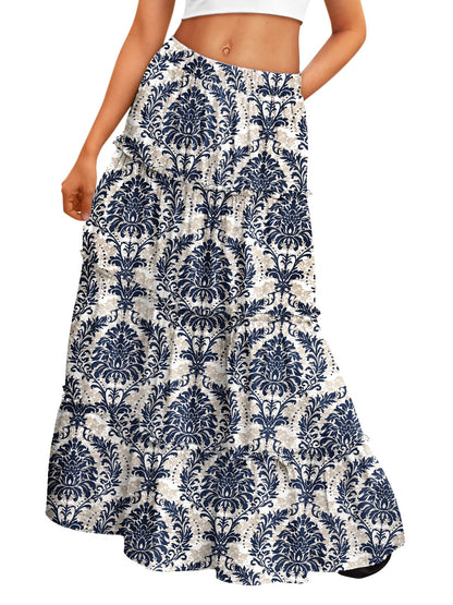 Trendy Queen Maxi Skirts for Women Boho Skirt with Pockets Summer Outfits
