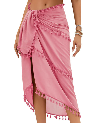 Eicolorte Sarong Cover Up Womens Beach Cover Up Bikini Bathing Suit Swimsuit Swimwear Coverup Sarong Pareo Wraps for Women