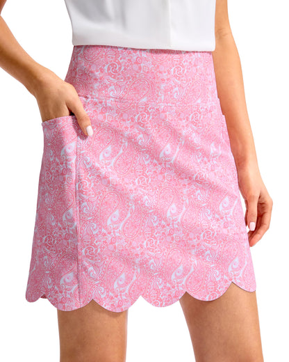 Viodia 18" Skorts for Woman with Scalloped Hem
