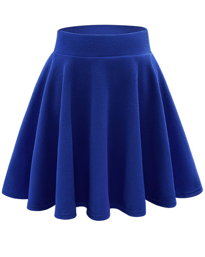 Stelle Women's Casual Skater Skirt Flared Pleated Mini Skort with Shorts