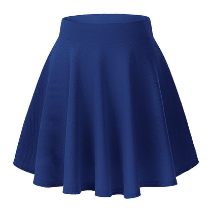 Urban CoCo Women's Basic Versatile Stretchy Flared Casual Mini Skater Skirt