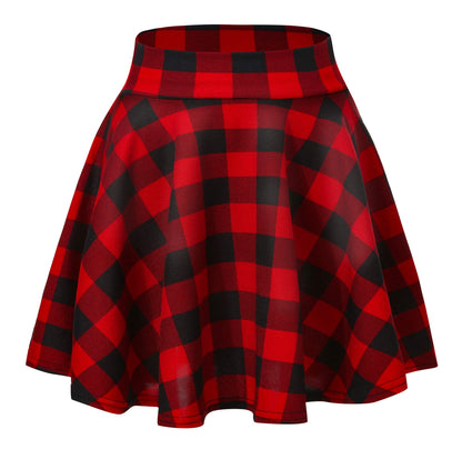 Urban CoCo Women's Basic Versatile Stretchy Flared Casual Mini Skater Skirt