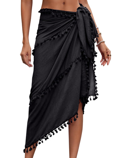 Eicolorte Sarong Cover Up Womens Beach Cover Up Bikini Bathing Suit Swimsuit Swimwear Coverup Sarong Pareo Wraps for Women