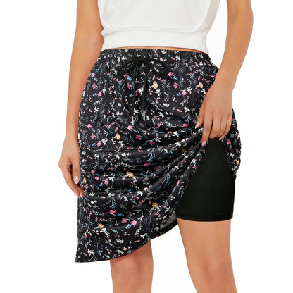 Skorts for Women with Pockets Knee Length Skirts with Shorts Underneath