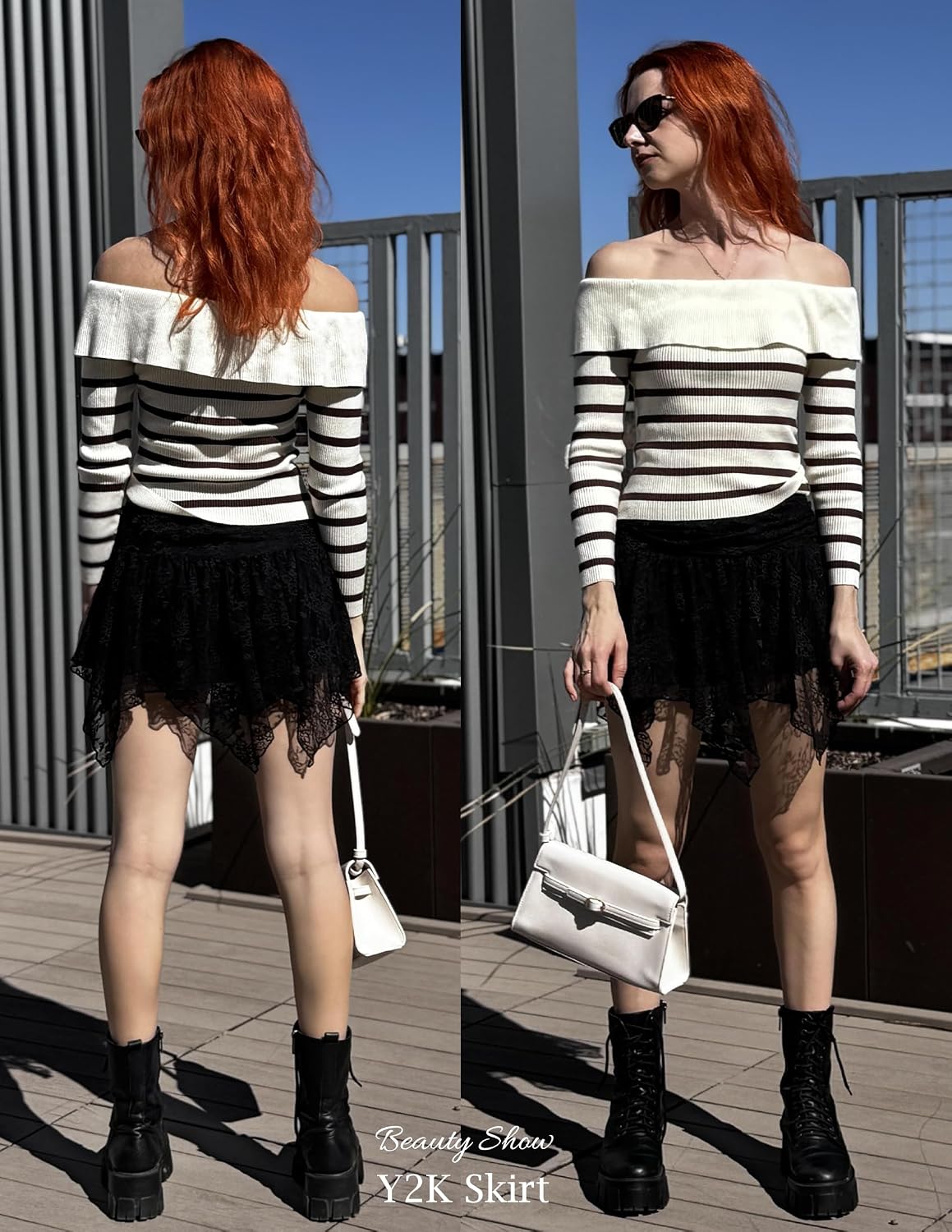 Avidlove Lace Mini Skirt for Women Asymmetrical Short Skirt