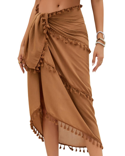 Eicolorte Sarong Cover Up Womens Beach Cover Up Bikini Bathing Suit Swimsuit Swimwear Coverup Sarong Pareo Wraps for Women